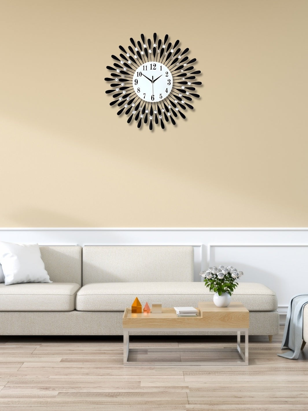 horloge murale design 50 cm_Blanc (2)
