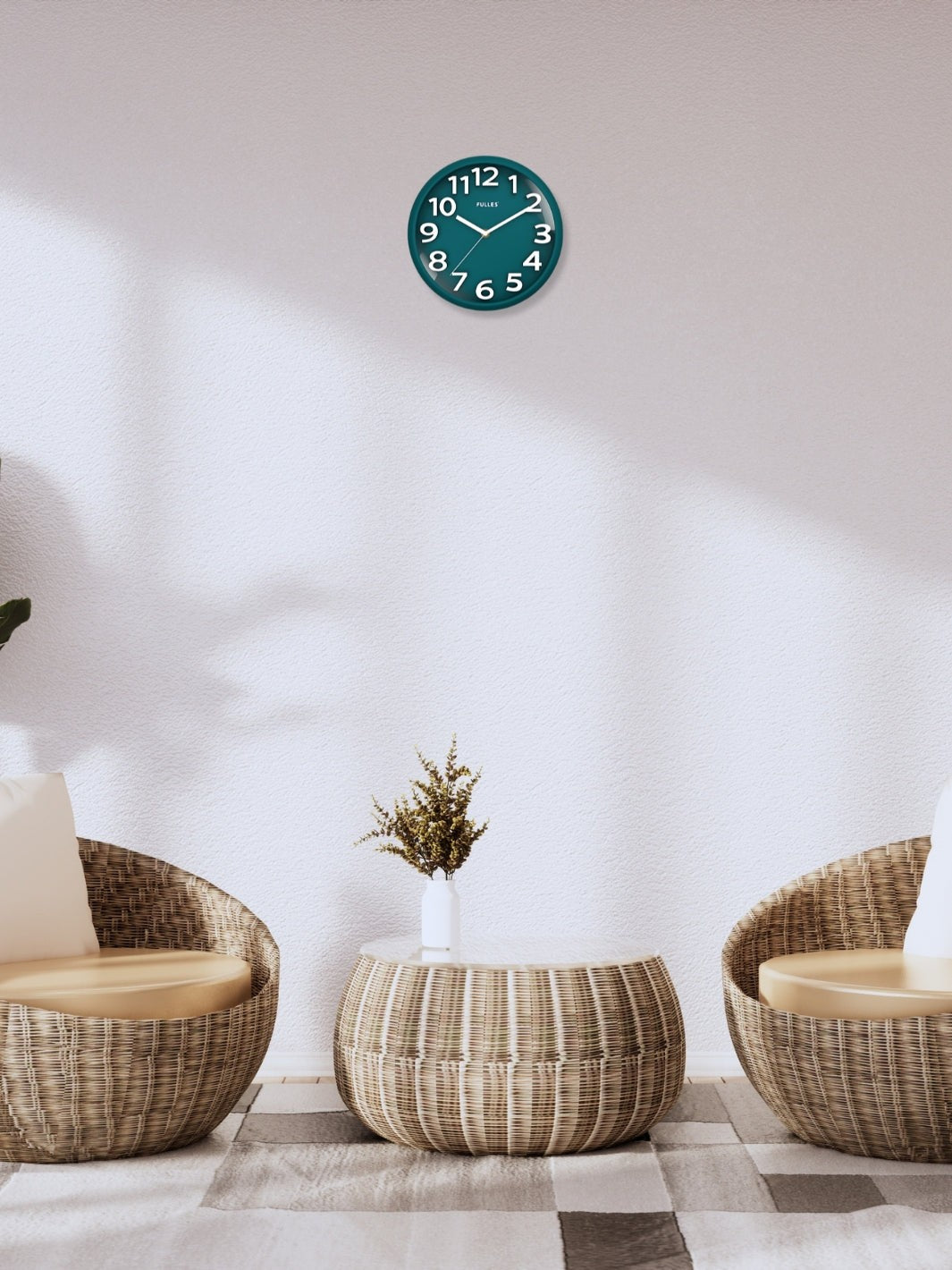 horloge murale design verte