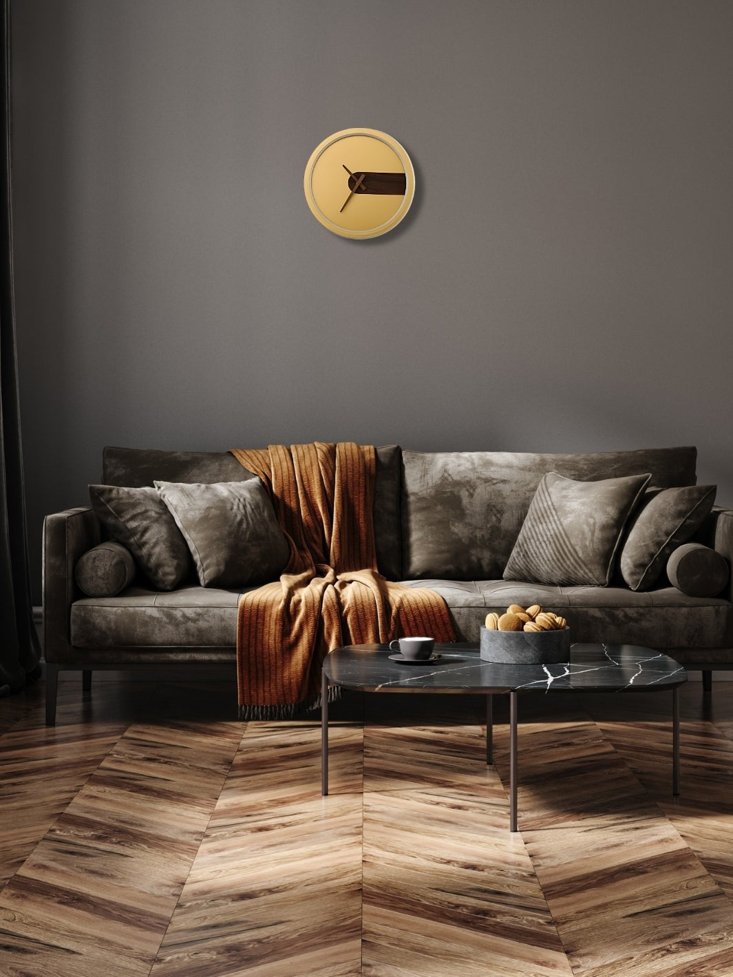 horloge murale design haut de gamme_Or (4)