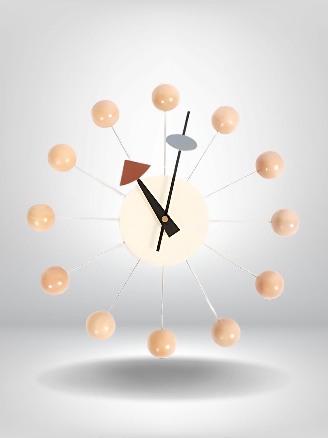 horloge murale design silencieuse_Bois Clair