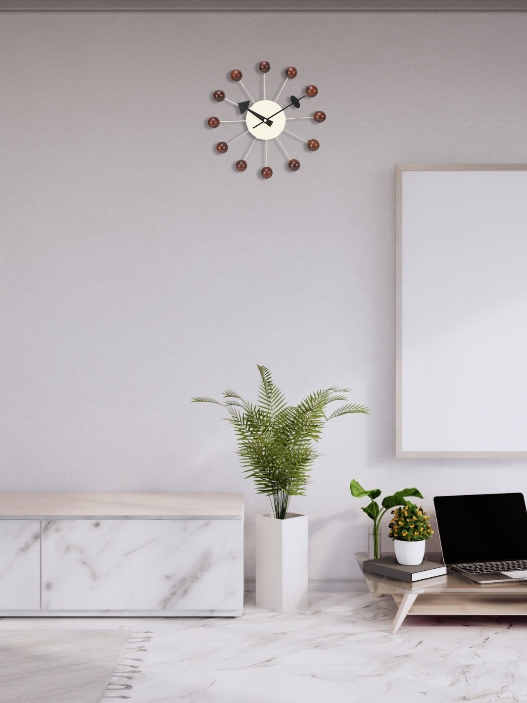 horloge murale design silencieuse_Bois Marron (2)