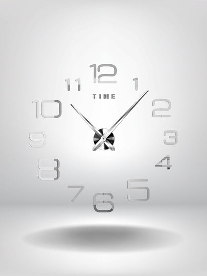 grande horloge murale personnalisable_Argent