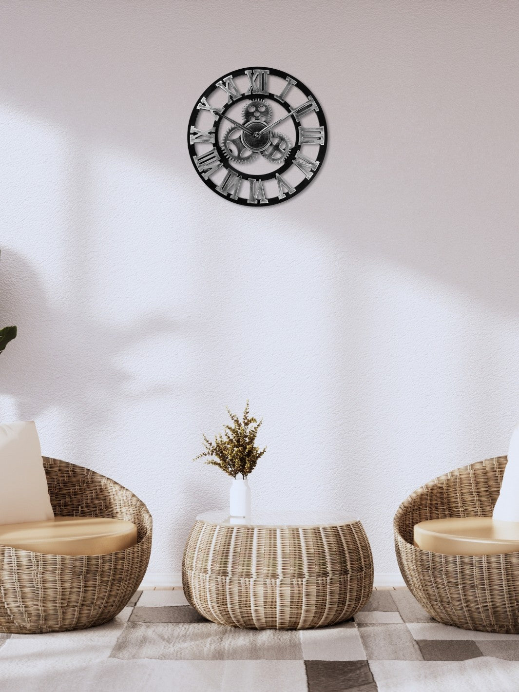 grande horloge murale vintage_Argent (2)
