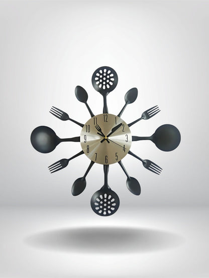 horloge cuisine noire_Noir