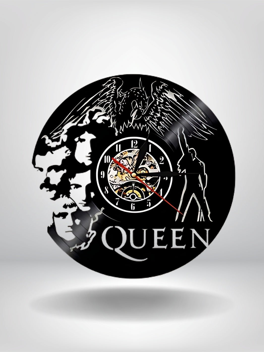 horloge disque vinyle_Noir