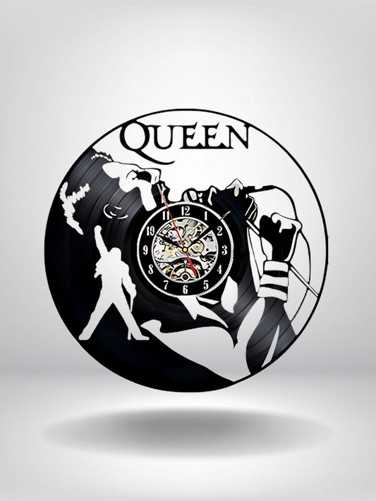 horloge en disque vinyle_Noir