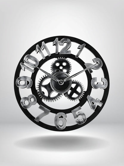 horloge industrielle vintage_Argent