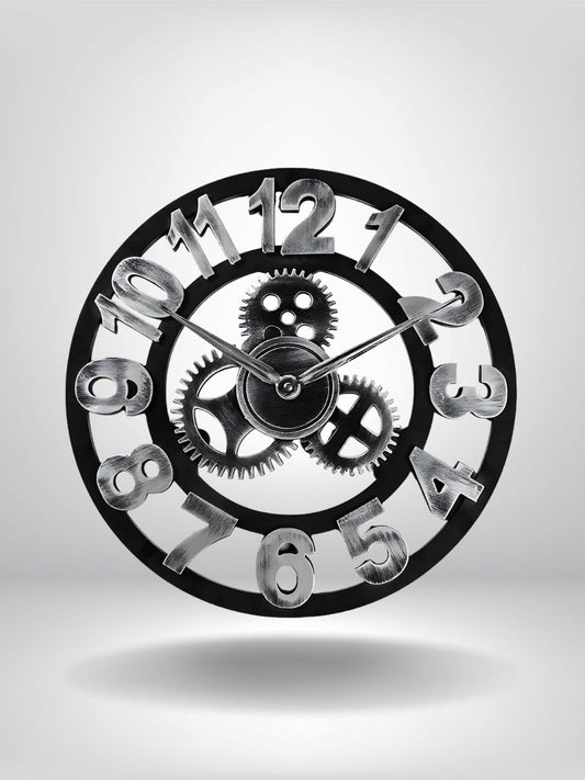 horloge industrielle vintage_Argent