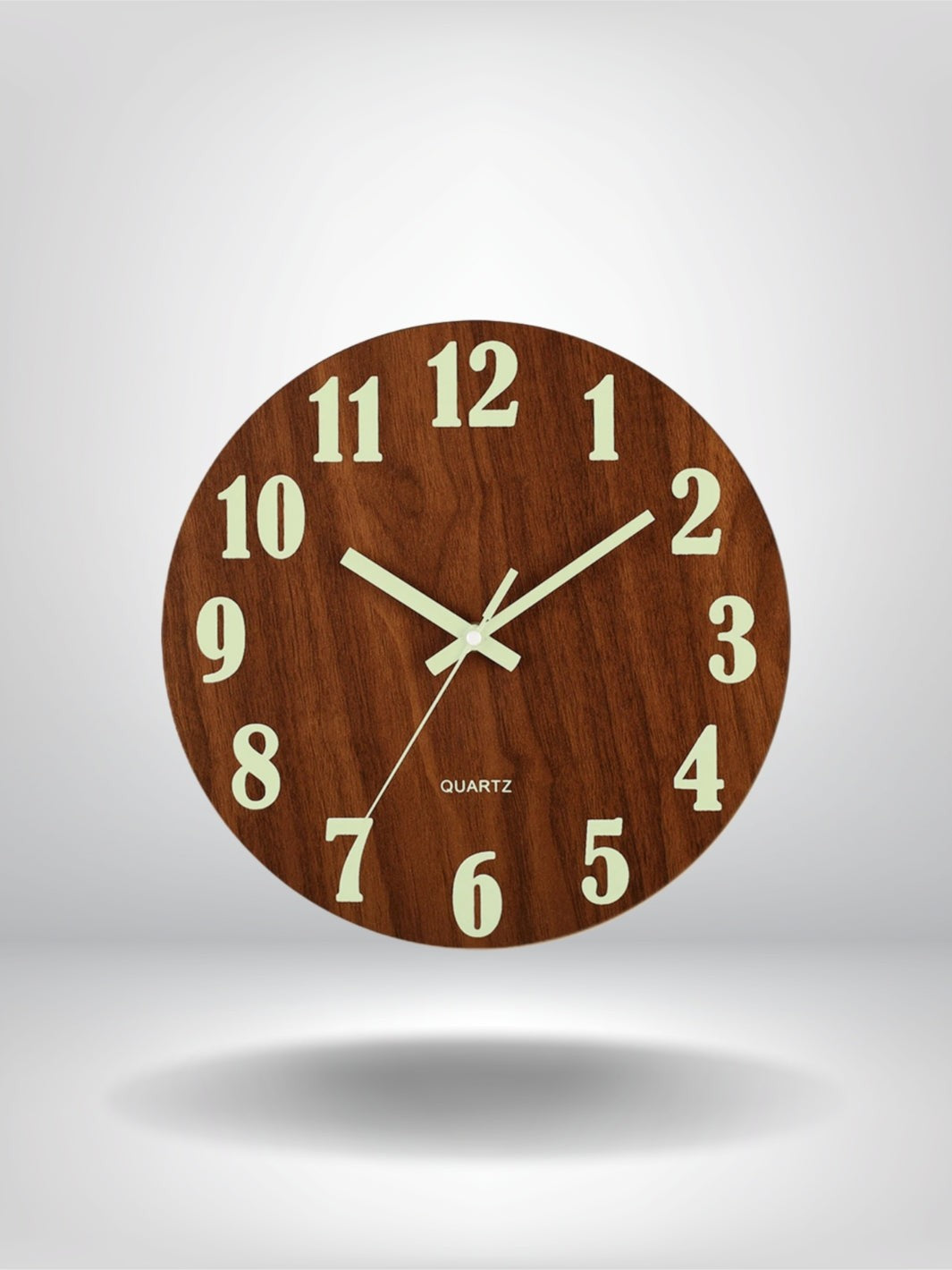 horloge murale bois moderne_Bois Marron