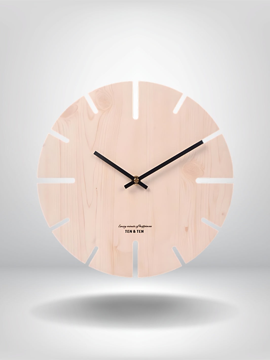 horloge murale contour bois_Bois Blanc