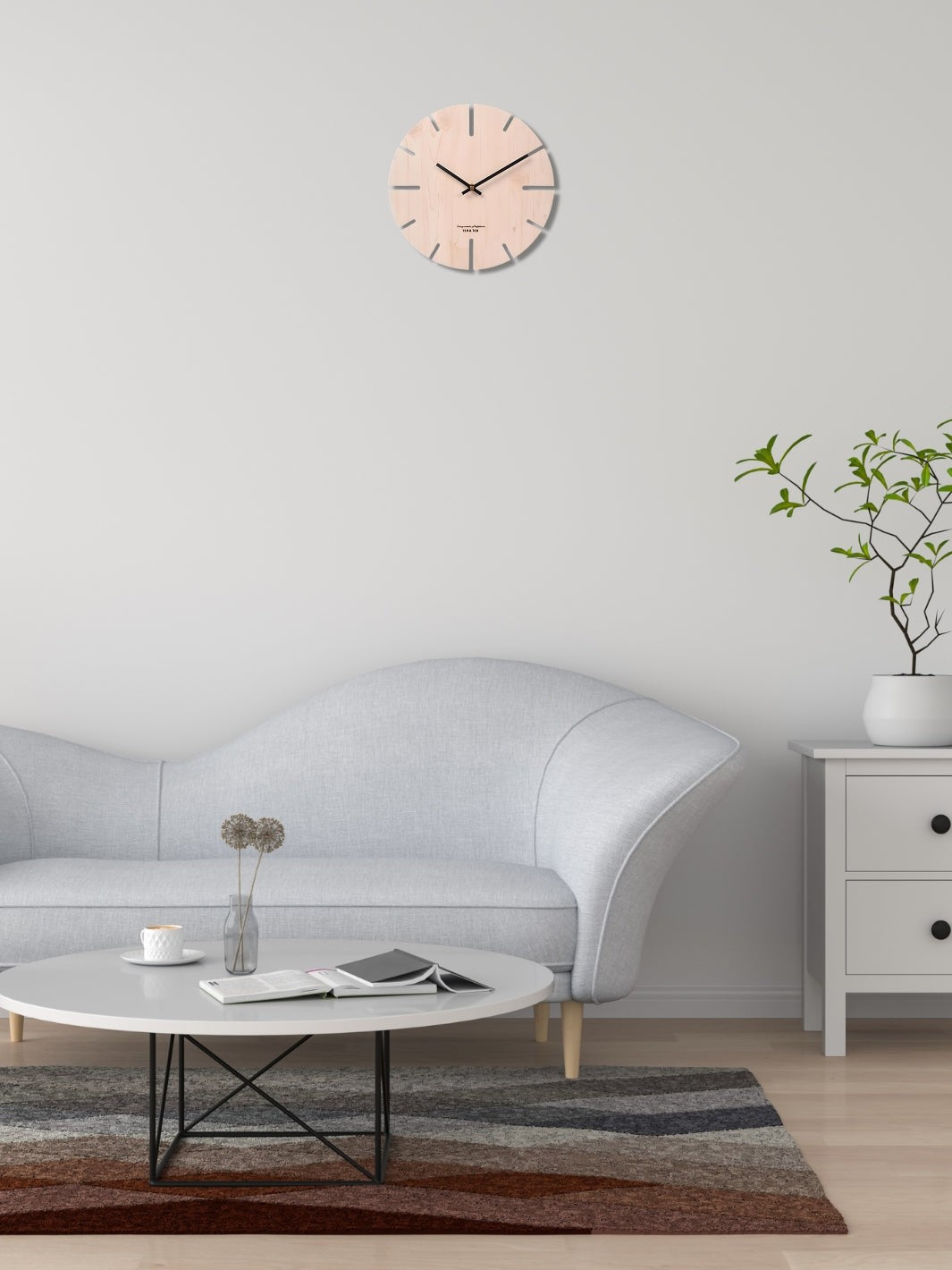 horloge murale contour bois_Bois Blanc (2)