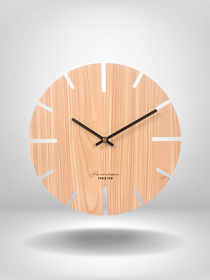 horloge murale contour bois_Bois Clair