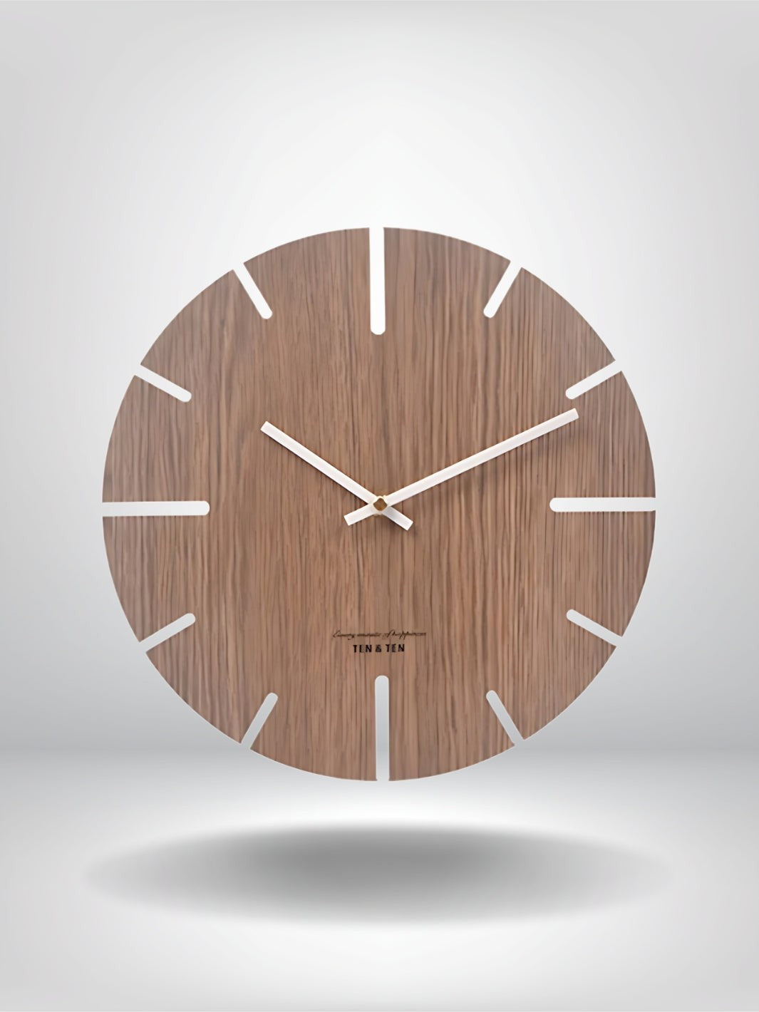 horloge murale contour bois_Bois Fonce