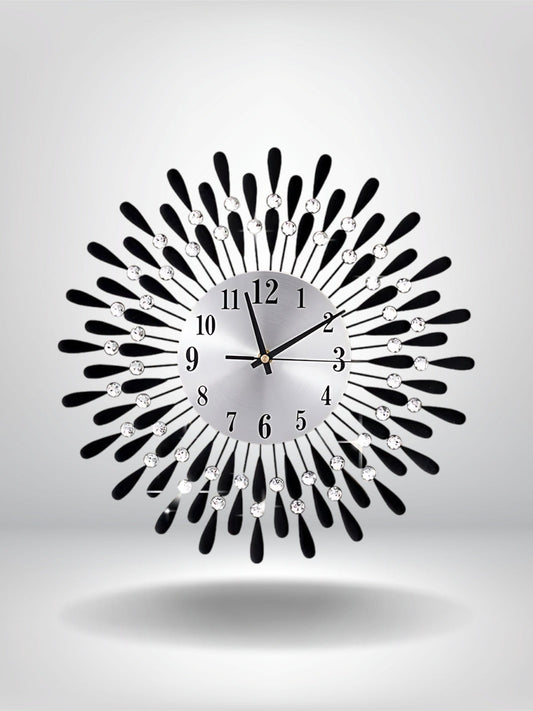 horloge murale design 50 cm_Argent