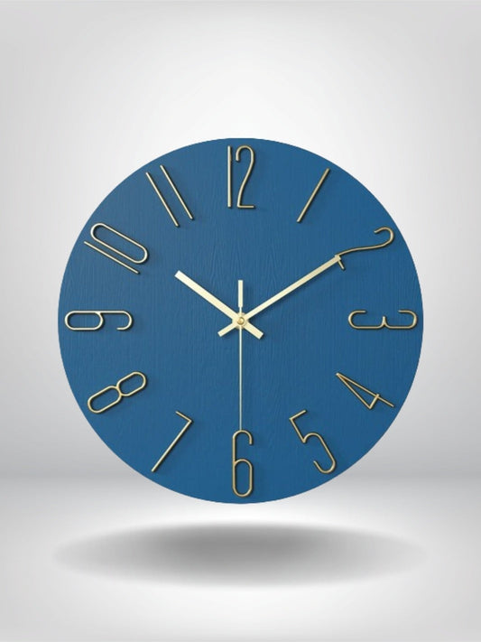 horloge murale design coloree_Bleu