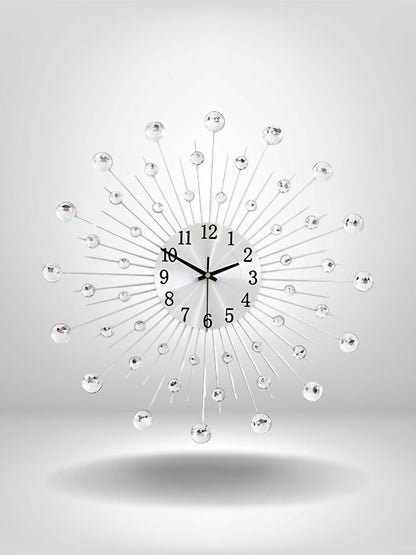 horloge murale design metal_Argent