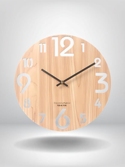 horloge murale design scandinave_Bois Clair