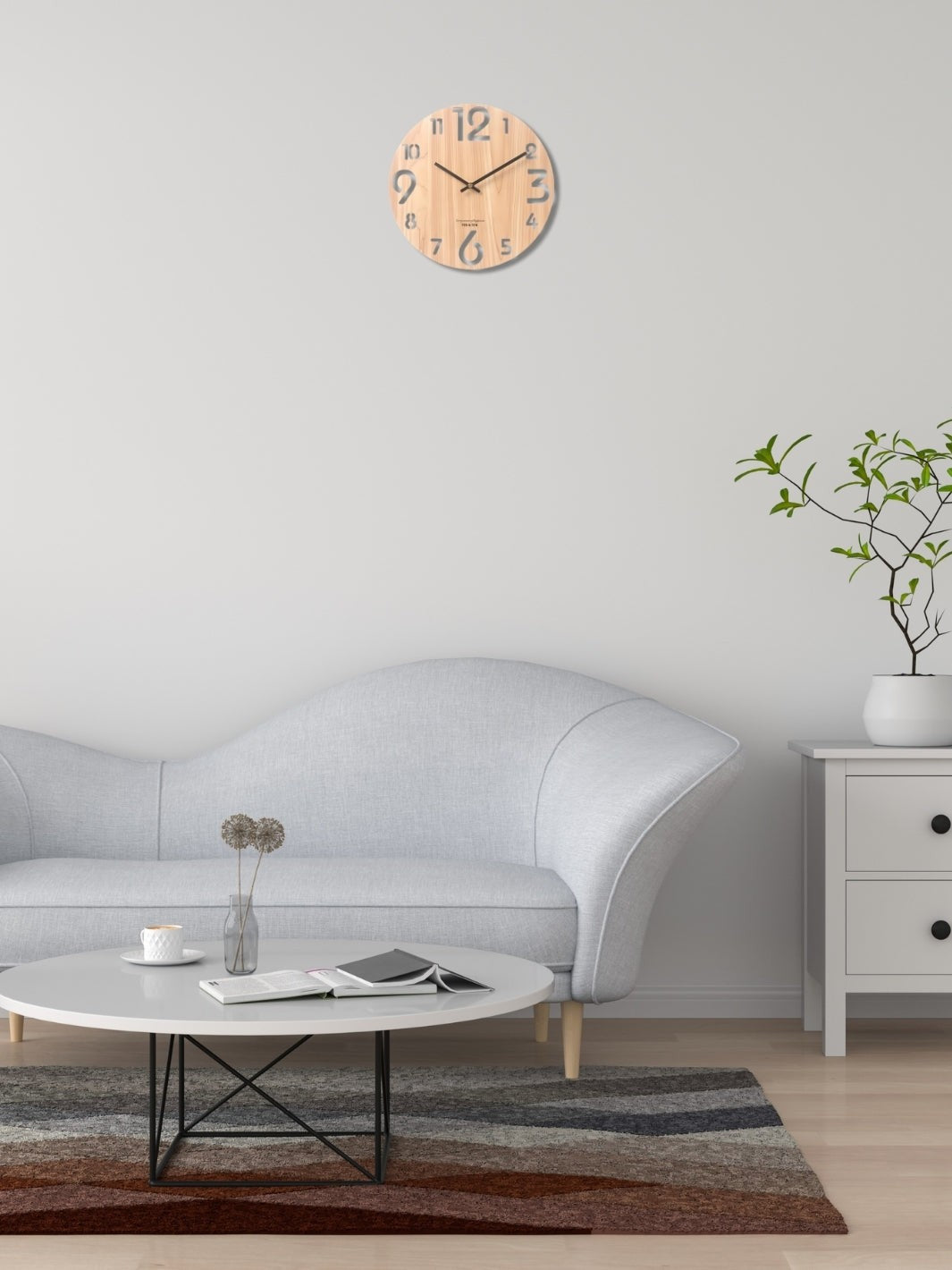 horloge murale design scandinave_Bois Clair (2)