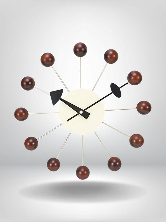 horloge murale design silencieuse_Bois Marron