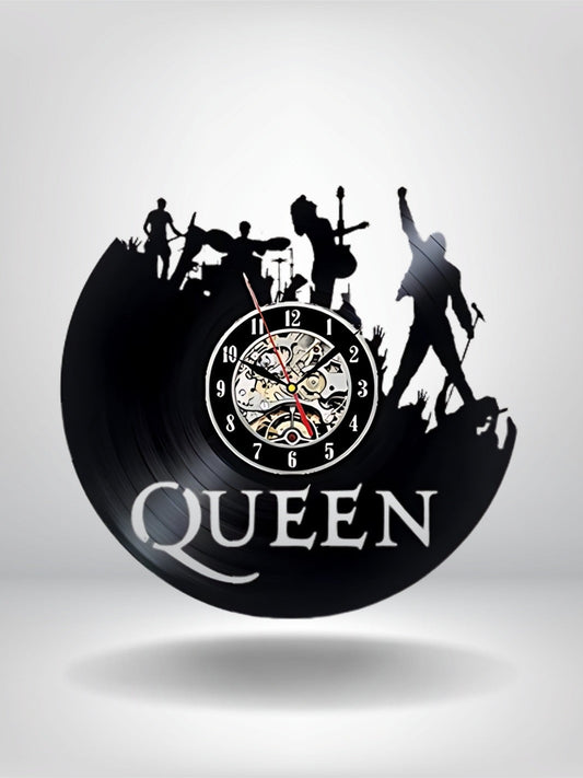 horloge murale disque vinyle_Noir