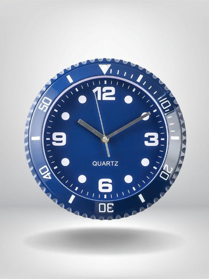 horloge murale forme montre_Bleu