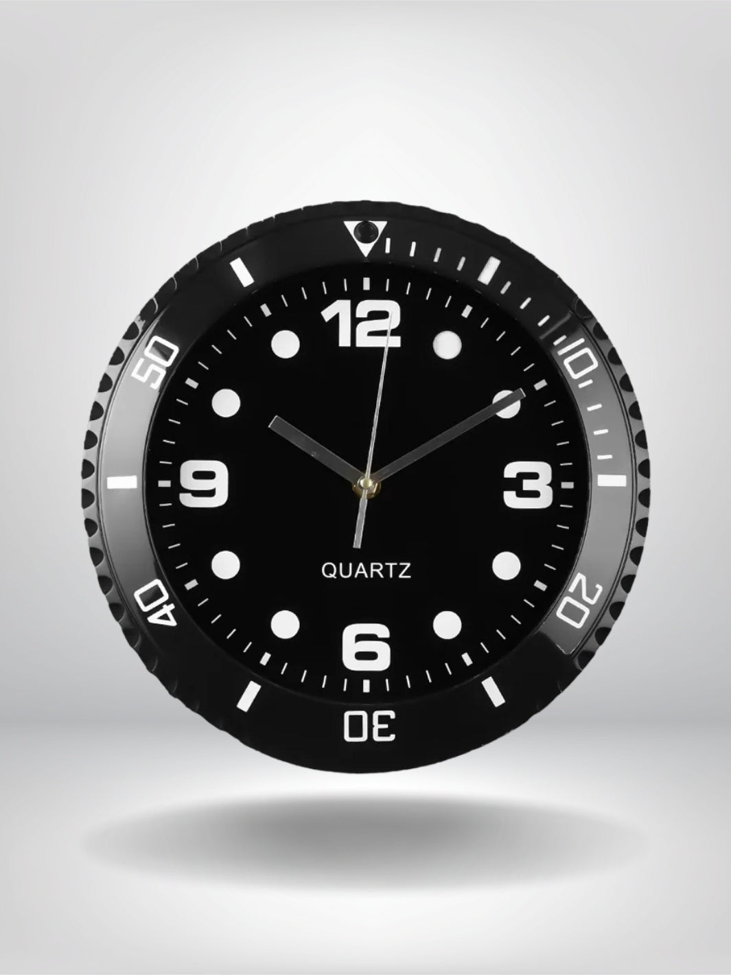 horloge murale forme montre_Noir