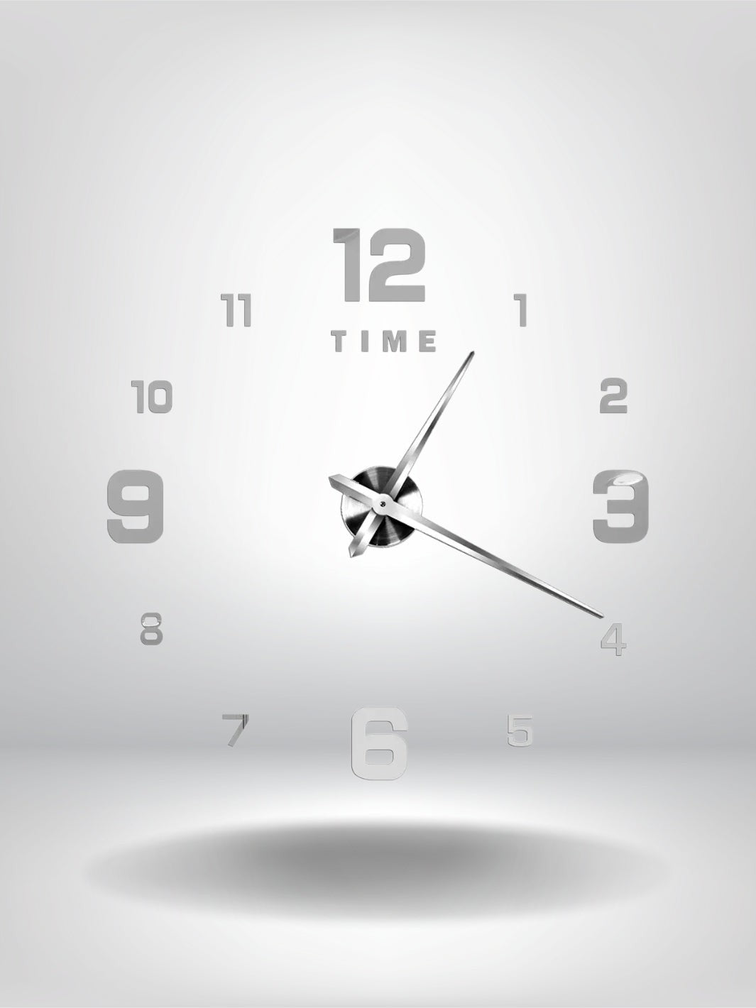 horloge murale grand format_Argent