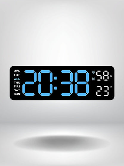 horloge murale numerique led_Bleu Clair