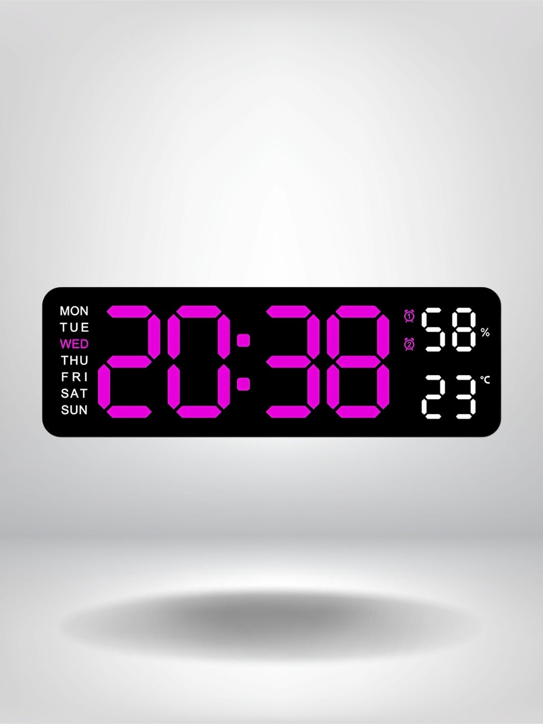 horloge murale numerique led_Rose