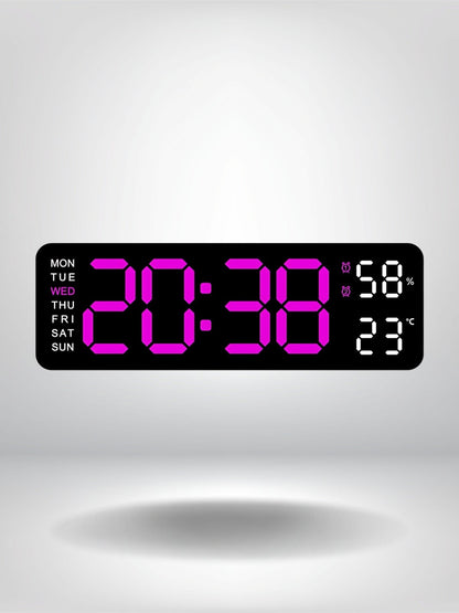 horloge murale numerique led_Rose