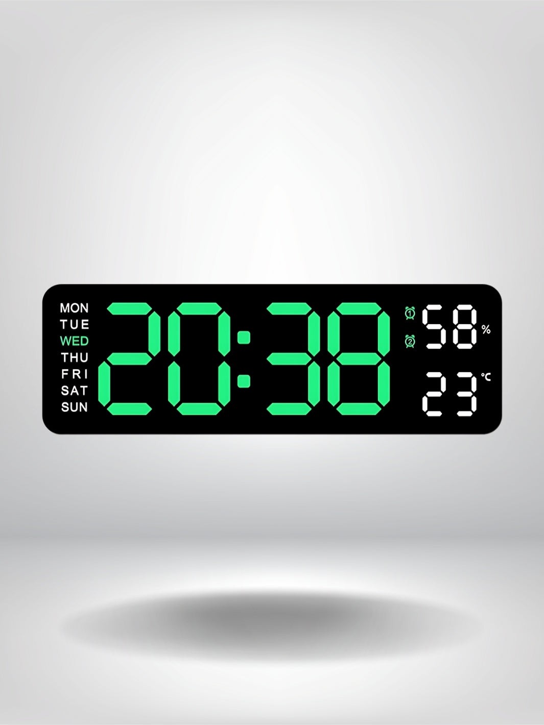 horloge murale numerique led_Vert Clair