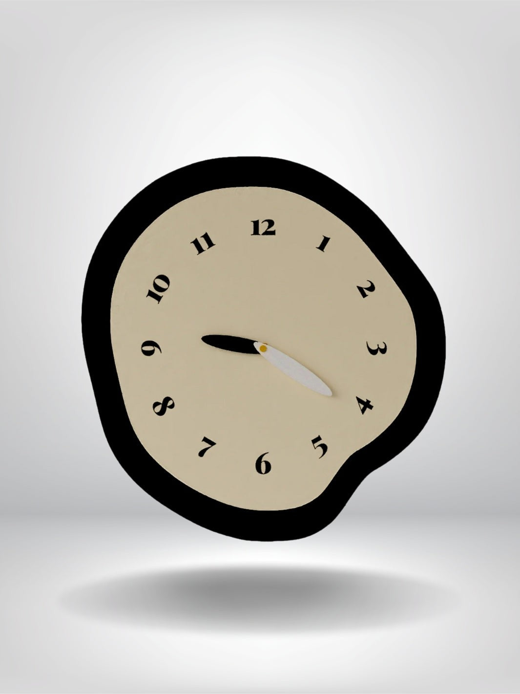 horloge murale originale design_Gris et Noir