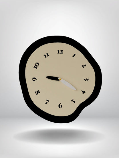 horloge murale originale design_Gris et Noir