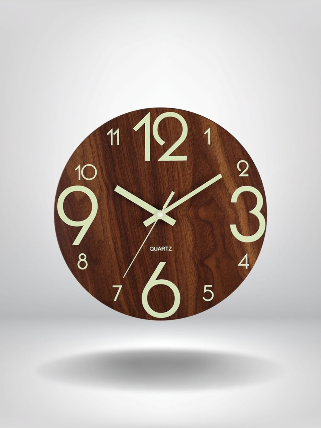 horloge murale silencieuse bois_Bois Marron