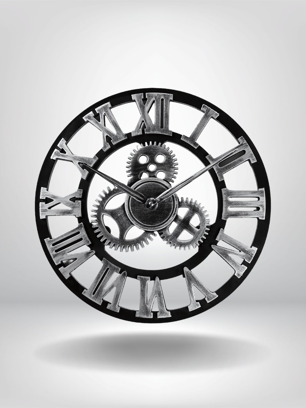 horloge murale vintage factory_Argent