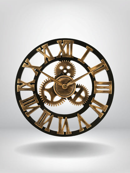 horloge murale vintage factory_Or