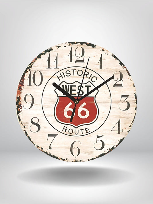 horloge murale vintage retro_Vintage Route (66)