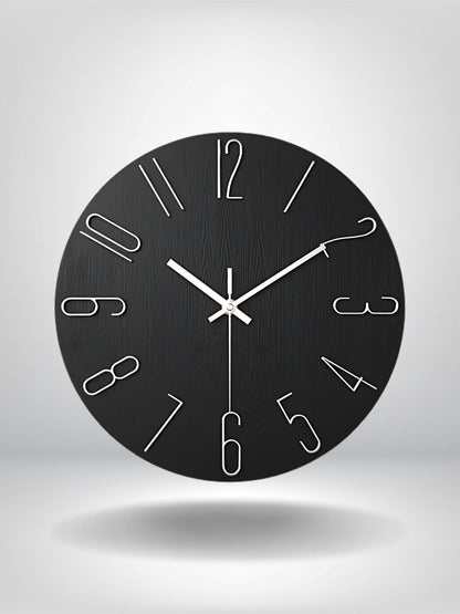 horloge ronde design_Noir