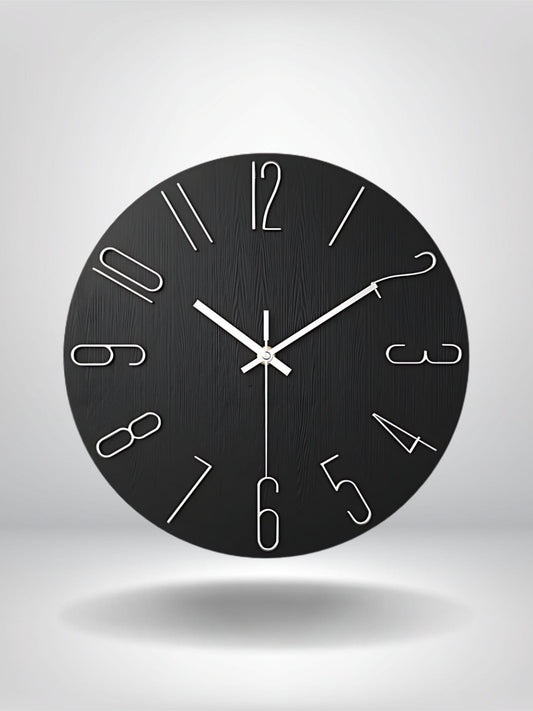 horloge ronde design_Noir