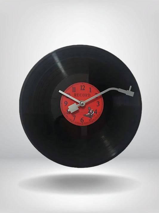 horloge vinyle_Noir