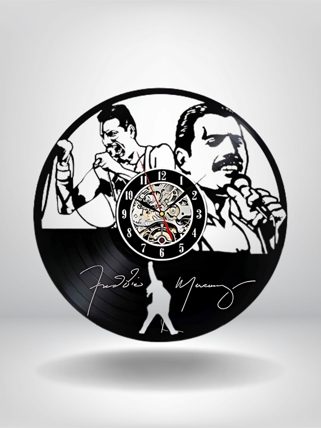 horloge vinyle musique_Noir